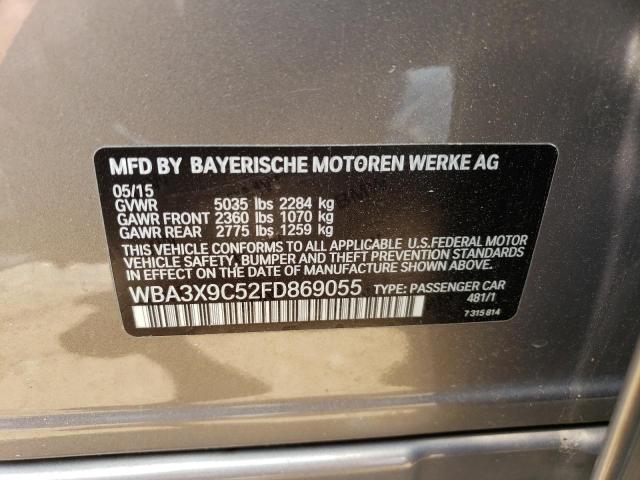 WBA3X9C52FD869055 - 2015 BMW 335 XIGT TAN photo 12