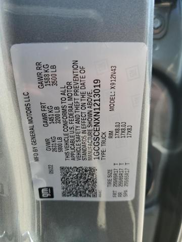 1GCGSCENXN1213019 - 2022 CHEVROLET COLORADO LT GRAY photo 12