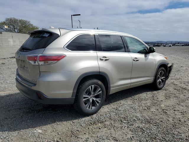 5TDKKRFHXGS150077 - 2016 TOYOTA HIGHLANDER XLE 金色 照片 3