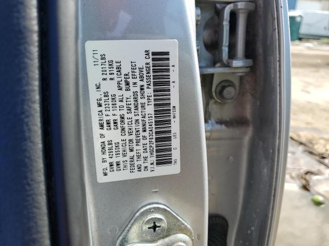 1HGCP2F63CA045157 - 2012 HONDA ACCORD SE SILVER photo 12