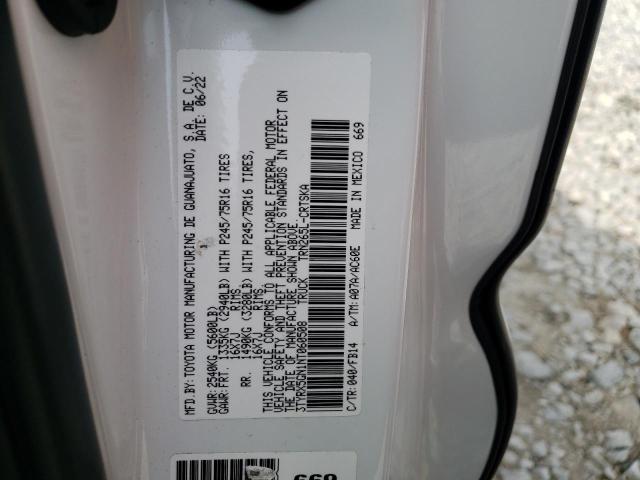 3TYRX5GN1NT060508 - 2022 TOYOTA TACOMA ACCESS CAB თეთრი ფოტო 12