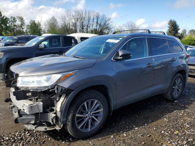 5TDJZRFH6KS587753 - 2019 TOYOTA HIGHLANDER SE GRAY photo 1