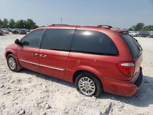 2C8GP64L81R183168 - 2001 CHRYSLER TOWN & COU LIMITED RED photo 2