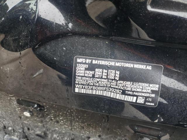 WBY83FB08RFS39282 - 2024 BMW I4 XDRIVE 40 BLACK photo 12