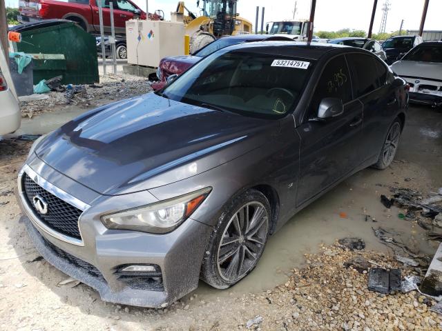 JN1BV7AP4FM349830 - 2015 INFINITI Q50 BASE GRAY photo 2