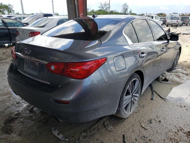 JN1BV7AP4FM349830 - 2015 INFINITI Q50 BASE GRAY photo 4