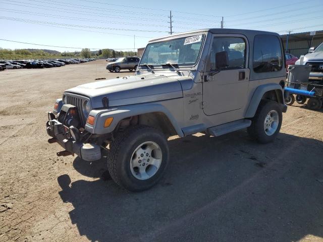 1J4FA49S91P310895 - 2001 JEEP WRANGLER / SPORT GRAY photo 1