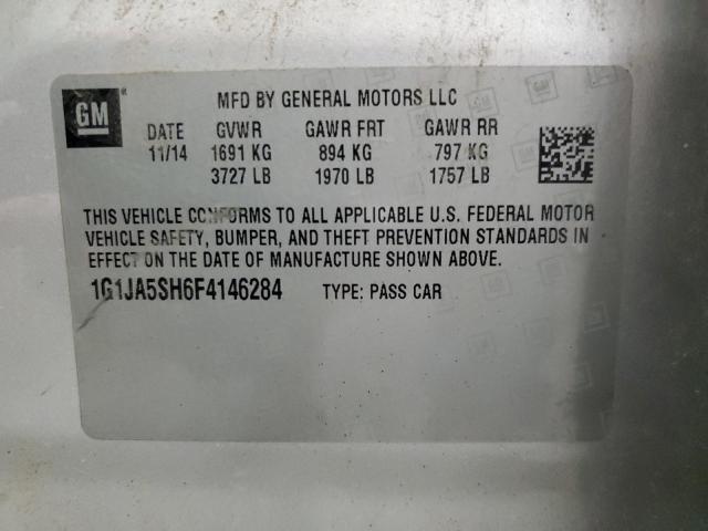 1G1JA5SH6F4146284 - 2015 CHEVROLET SONIC LS ვერცხლისფერი ფოტო 13