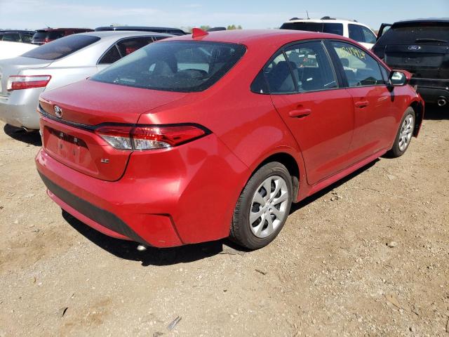 5YFEPMAE2MP239046 - 2021 TOYOTA COROLLA LE RED photo 3