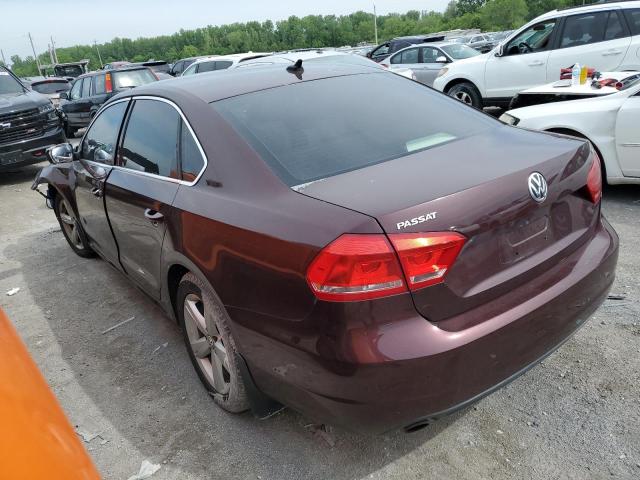 1VWBH7A32DC120399 - 2013 VOLKSWAGEN PASSAT SE BURGUNDY photo 2