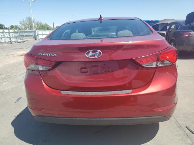 5NPDH4AE2EH545042 - 2014 HYUNDAI ELANTRA SE RED photo 6