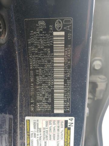 2T1KR32E65C378524 - 2005 TOYOTA COROLLA MA XR BLUE photo 13