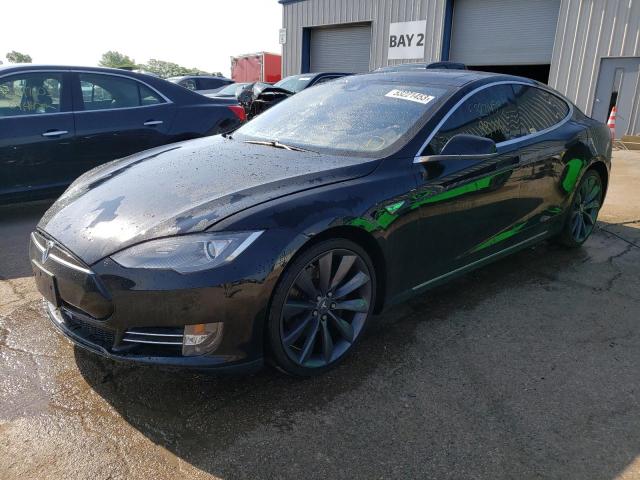 5YJSA1E26FF105836 - 2015 TESLA MODEL S Чорний фото 1