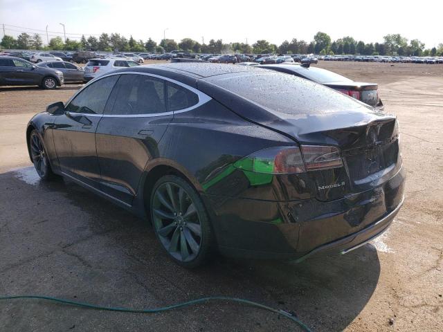 5YJSA1E26FF105836 - 2015 TESLA MODEL S Чорний фото 2