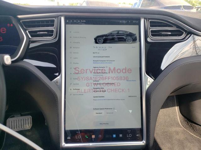 5YJSA1E26FF105836 - 2015 TESLA MODEL S Чорний фото 9