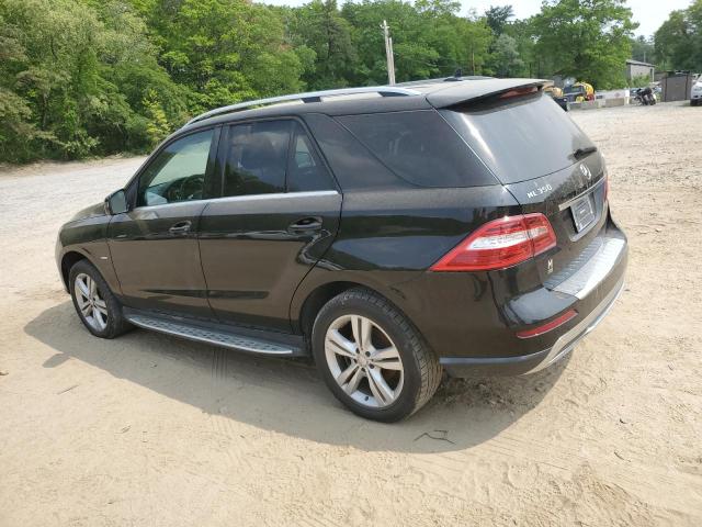 4JGDA5HB7CA028289 - 2012 MERCEDES-BENZ ML 350 4MATIC BLACK photo 2