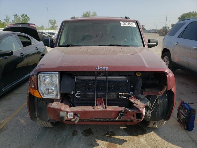 1J8HG48P17C647483 - 2007 JEEP COMMANDER MAROON photo 5