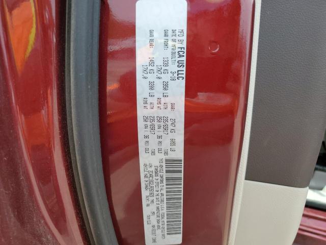 2C4RC1BG2JR261829 - 2018 CHRYSLER PACIFICA TOURING L მუქწითელი ფოტო 13