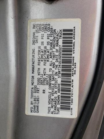 5TBRT34161S202027 - 2001 TOYOTA TUNDRA ACCESS CAB 银色 照片 12