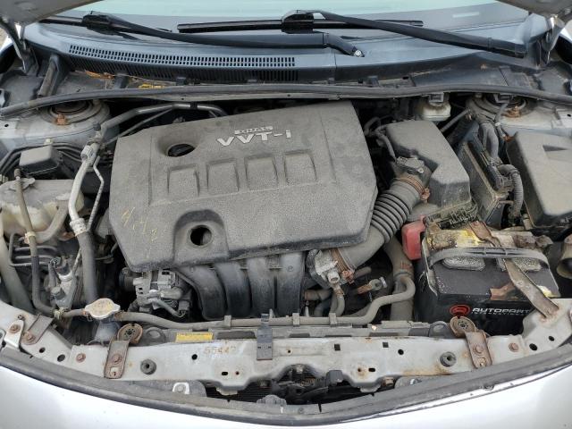 2T1BU4EE3AC285762 - 2010 TOYOTA COROLLOA BASE SILVER photo 11