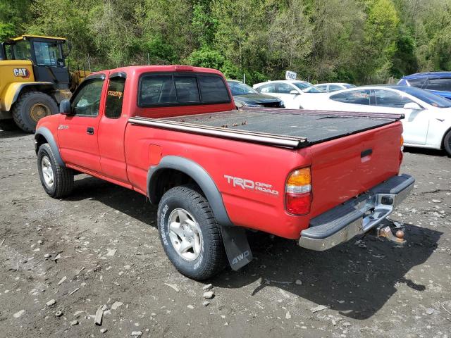 5TEWN72N91Z734246 - 2001 TOYOTA TACOMA XTRACAB RED photo 2