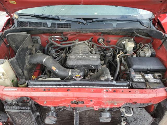 5TFRT54177X013814 - 2007 TOYOTA TUNDRA DOUBLE CAB SR5 RED photo 11