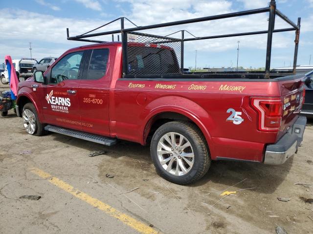 1FTFX1EG0GFA62247 - 2016 FORD F150 SUPER CAB MAROON photo 2