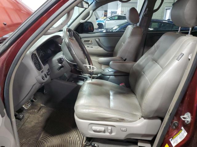 5TDBT44A86S273722 - 2006 TOYOTA SEQUOIA SR5 BURGUNDY photo 7