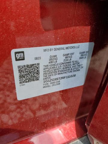 1G1ZG5ST2RF111028 - 2024 CHEVROLET MALIBU RS 红色 照片 12