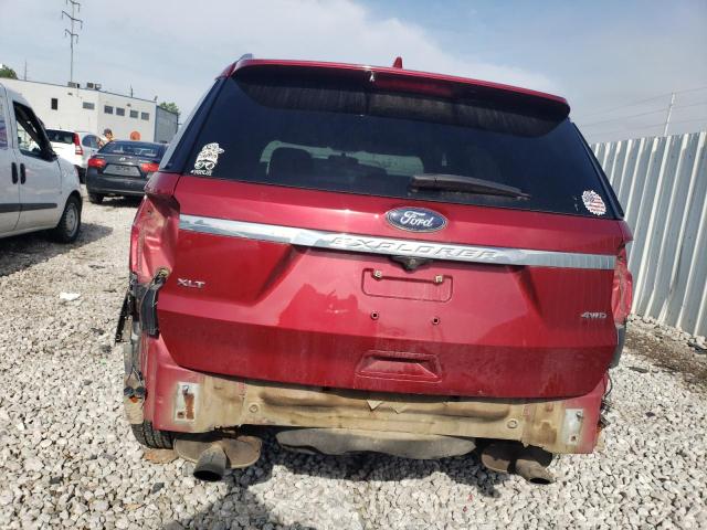 1FM5K8D80HGD51343 - 2017 FORD EXPLORER XLT RED photo 6