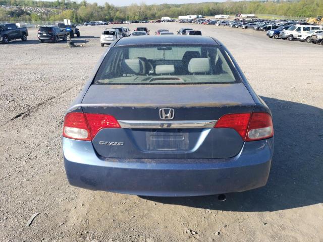 2HGFA16819H348765 - 2009 HONDA CIVIC EX BLUE photo 6