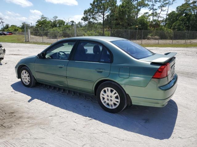 2HGES16524H546603 - 2004 HONDA CIVIC LX GREEN photo 2