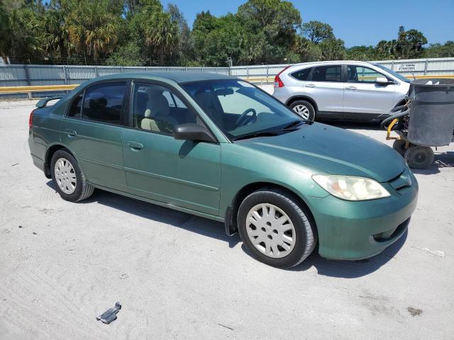 2HGES16524H546603 - 2004 HONDA CIVIC LX GREEN photo 4