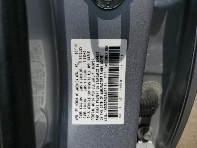 1HGCR3F9XEA037151 - 2014 HONDA ACCORD TOURING SILVER photo 12