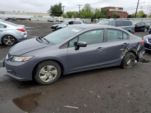 2HGFB2F52FH506051 - 2015 HONDA CIVIC LX GRAY photo 1