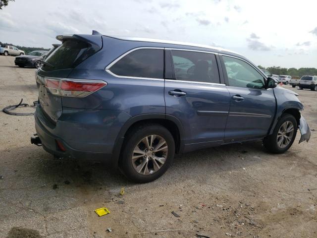 5TDJKRFH3FS118291 - 2015 TOYOTA HIGHLANDER XLE 蓝色 照片 3