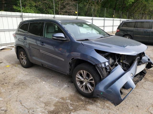 5TDJKRFH3FS118291 - 2015 TOYOTA HIGHLANDER XLE 蓝色 照片 4