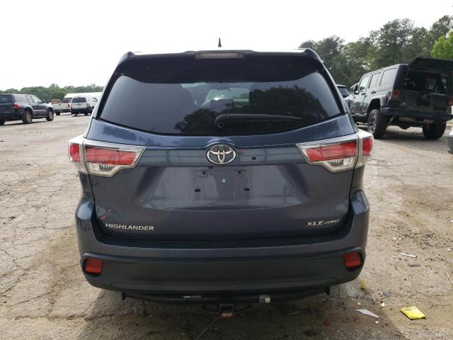 5TDJKRFH3FS118291 - 2015 TOYOTA HIGHLANDER XLE 蓝色 照片 6
