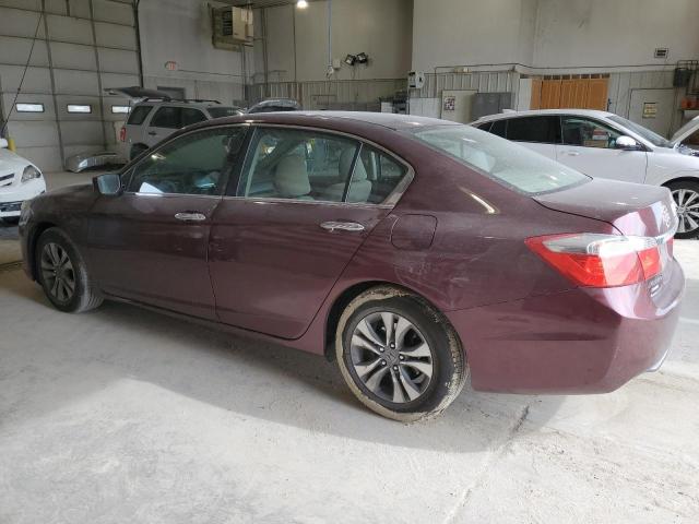 1HGCR2F31DA137580 - 2013 HONDA ACCORD LX MAROON photo 2
