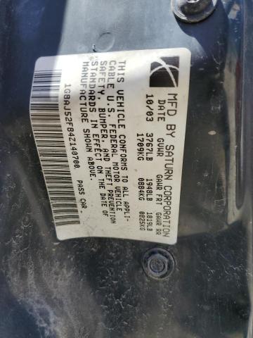 1G8AJ52F84Z140700 - 2004 SATURN ION LEVEL 2 BURGUNDY photo 12