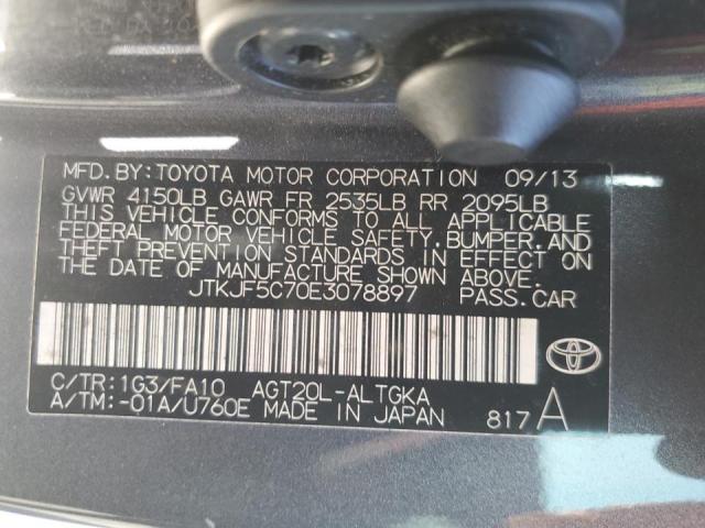 JTKJF5C70E3078897 - 2014 TOYOTA SCION TC 灰色 照片 13
