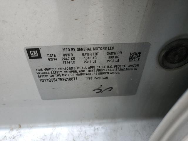 1G11C5SL7EF218871 - 2014 CHEVROLET MALIBU 1LT SILVER photo 12