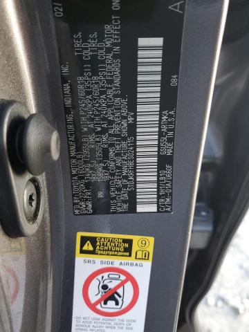 5TDJKRFH8ES024115 - 2014 TOYOTA HIGHLANDER XLE GRAY photo 13