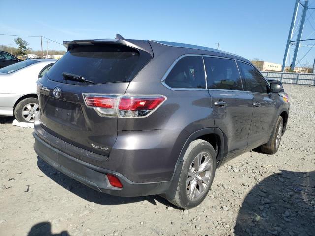 5TDJKRFH8ES024115 - 2014 TOYOTA HIGHLANDER XLE GRAY photo 3