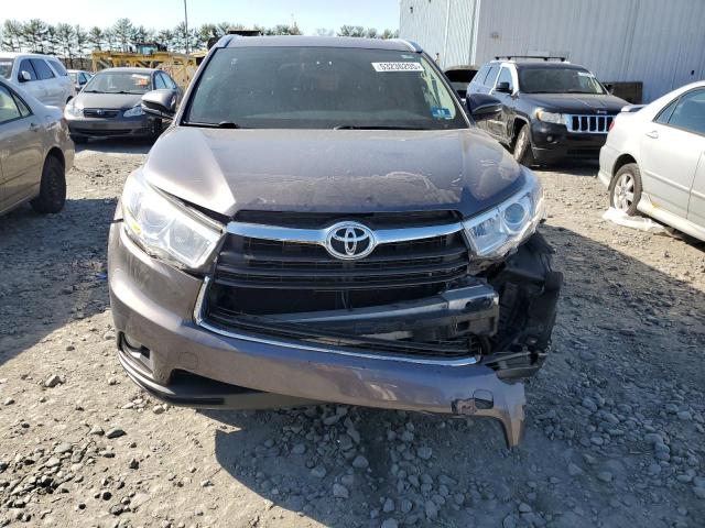 5TDJKRFH8ES024115 - 2014 TOYOTA HIGHLANDER XLE GRAY photo 5