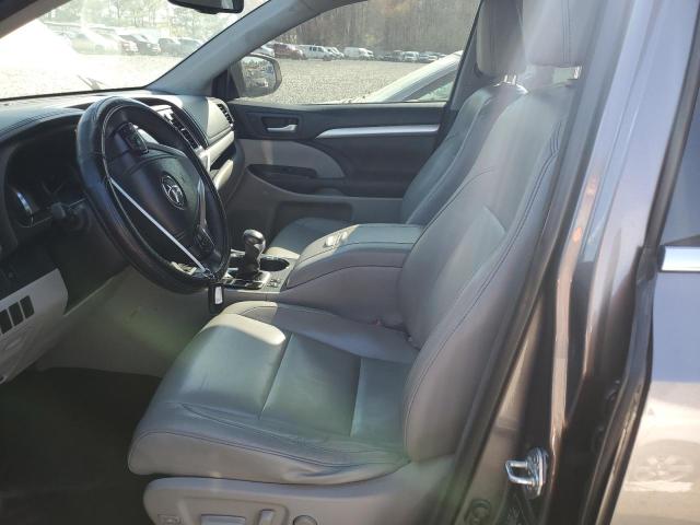 5TDJKRFH8ES024115 - 2014 TOYOTA HIGHLANDER XLE GRAY photo 7