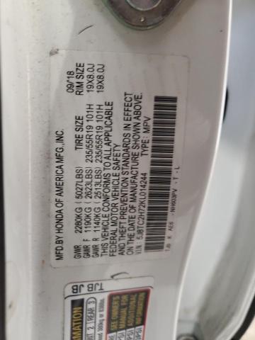 5J8TC2H72KL014244 - 2019 ACURA RDX ADVANCE WHITE photo 13