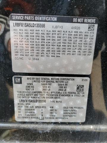 LRBFX1SA5LD135598 - 2020 BUICK ENVISION PREFERRED BLACK photo 13