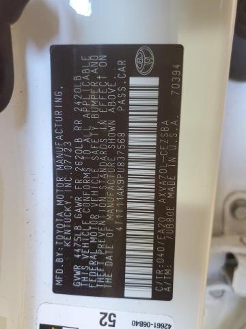 4T1T11AK9PU837568 - 2023 TOYOTA CAMRY SE NIGHT SHADE WHITE photo 12