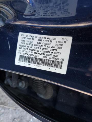 1HGCR2F59DA250193 - 2013 HONDA ACCORD SPORT 蓝色 照片 12